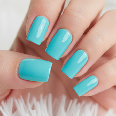 LQQKS Gel Press On Nails – 24 Pieces, Glossy Salon Finish, Easy Apply & Durable, with Glue & Nail File