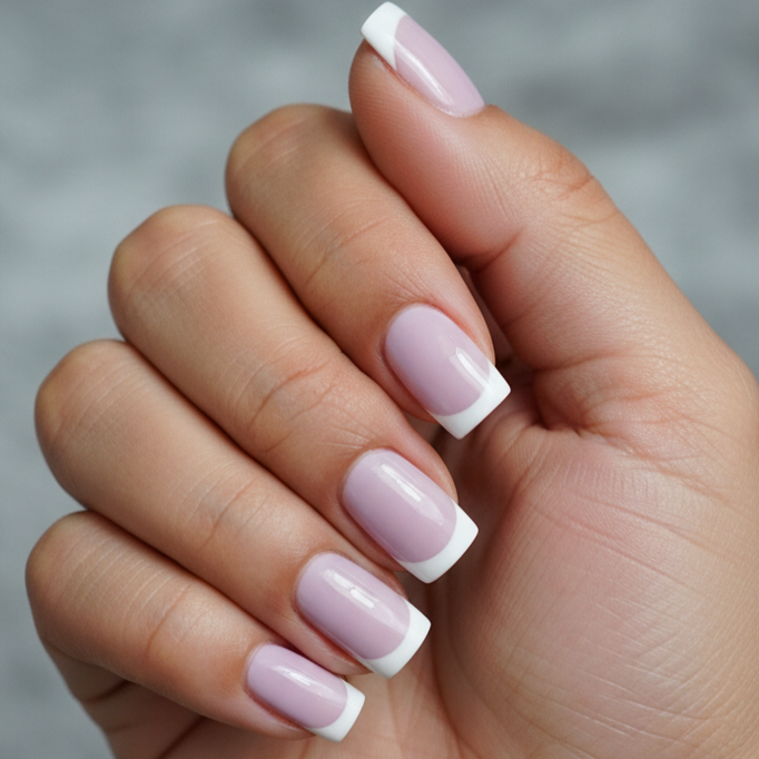 LQQKS Gel Press On Nails – 24 Pieces, Glossy Salon Finish, Easy Apply & Durable, with Glue & Nail File