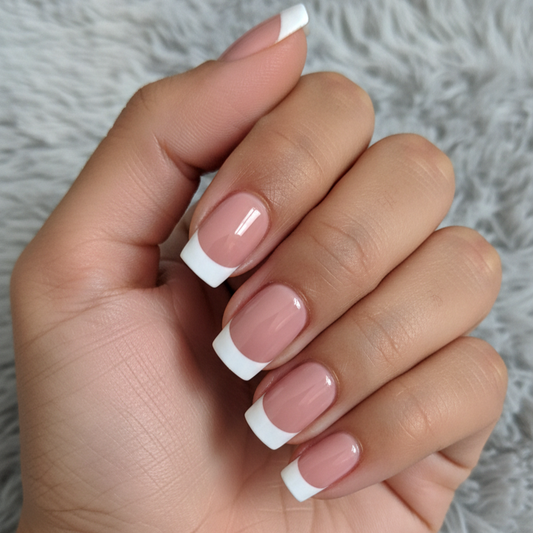 LQQKS Gel Press On Nails – 24 Pieces, Glossy Salon Finish, Easy Apply & Durable, with Glue & Nail File