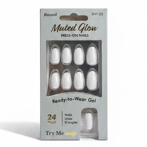 LQQKS Gel Press On Nails – 24 Pieces, Glossy Salon Finish, Easy Apply & Durable, with Glue & Nail File