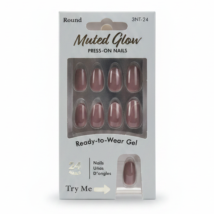 LQQKS Gel Press On Nails – 24 Pieces, Glossy Salon Finish, Easy Apply & Durable, with Glue & Nail File
