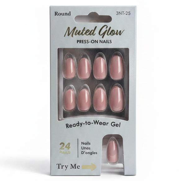 LQQKS Gel Press On Nails – 24 Pieces, Glossy Salon Finish, Easy Apply & Durable, with Glue & Nail File