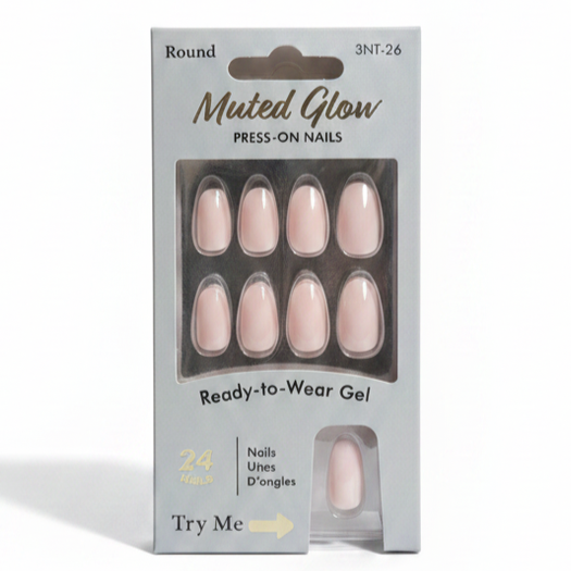 LQQKS Gel Press On Nails – 24 Pieces, Glossy Salon Finish, Easy Apply & Durable, with Glue & Nail File
