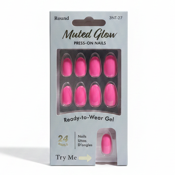 LQQKS Gel Press On Nails – 24 Pieces, Glossy Salon Finish, Easy Apply & Durable, with Glue & Nail File