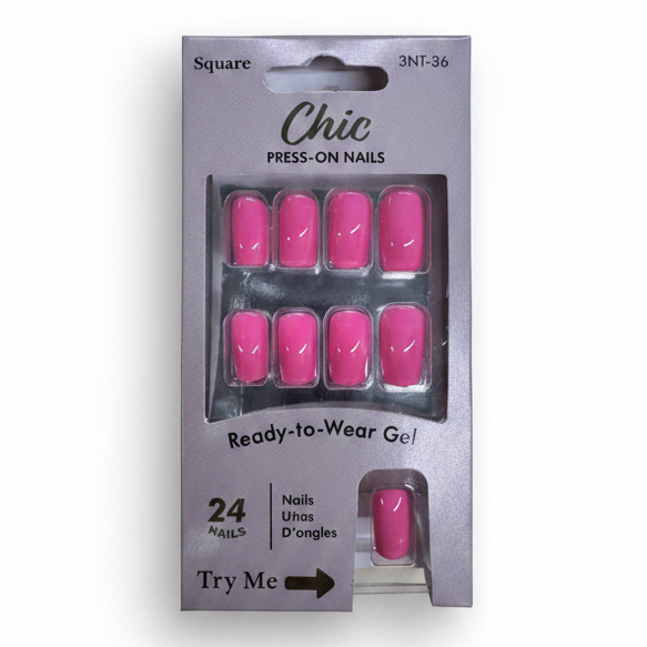 LQQKS Gel Press On Nails – 24 Pieces, Glossy Salon Finish, Easy Apply & Durable, with Glue & Nail File