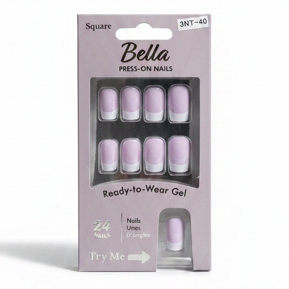 LQQKS Gel Press On Nails – 24 Pieces, Glossy Salon Finish, Easy Apply & Durable, with Glue & Nail File