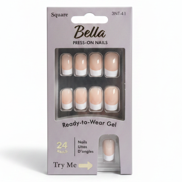 LQQKS Gel Press On Nails – 24 Pieces, Glossy Salon Finish, Easy Apply & Durable, with Glue & Nail File