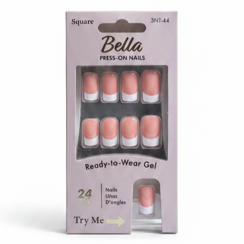 LQQKS Gel Press On Nails – 24 Pieces, Glossy Salon Finish, Easy Apply & Durable, with Glue & Nail File