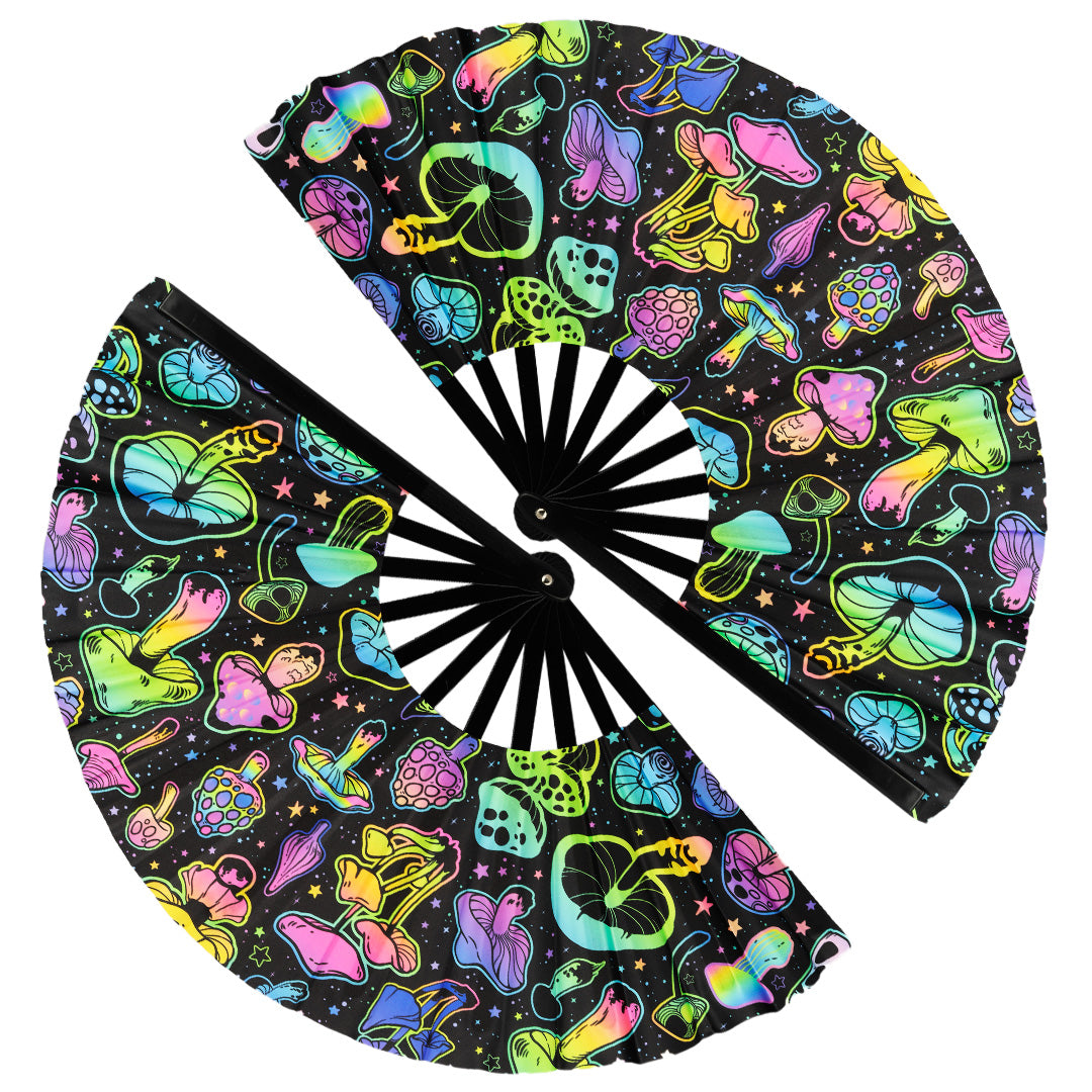 2 Pack Large Folding Clack Fan – Loud Snap Hand Fan for Line Dance, Rave, Festival, Performance, Cosplay, Costume & Cooling