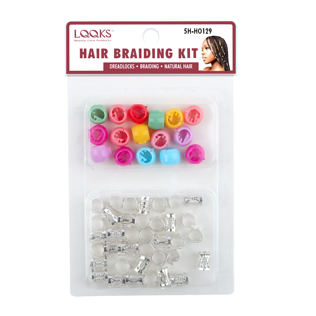 2 Pack Hair Braiding Kit – Mini Hair Clip Beads & Hair Jewelry Set for Braids, Twists & Ponytails | Braid Accessories for Kids & Adults