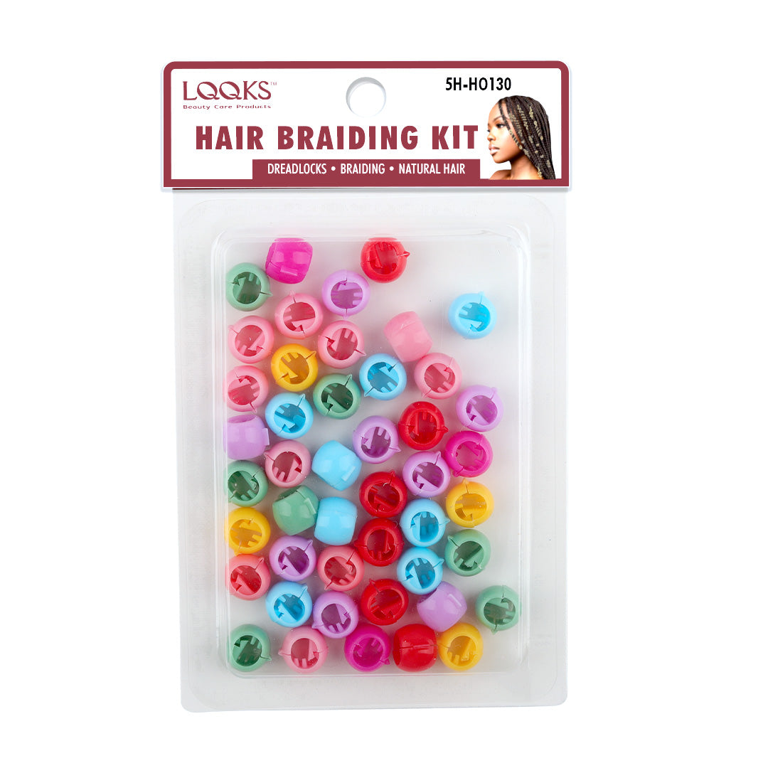 2 Pack Hair Braiding Kit – Mini Hair Clip Beads & Hair Jewelry Set for Braids, Twists & Ponytails | Braid Accessories for Kids & Adults