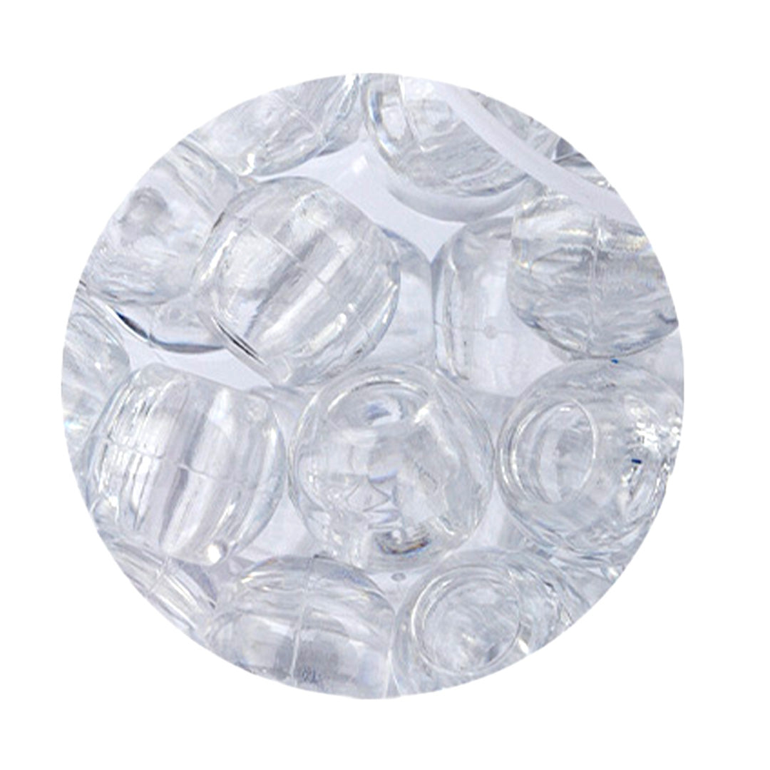 Plastic Hair Beads – Large Pack 120 pcs 14mm, Glossy Styling Beads for Braids, Twists, Crafts, Girls & Women, Classic Braiding Accessories with Braiding Tool