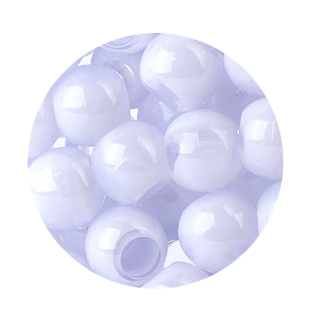 Plastic Hair Beads – Large Pack 120 pcs 14mm, Glossy Styling Beads for Braids, Twists, Crafts, Girls & Women, Classic Braiding Accessories with Braiding Tool