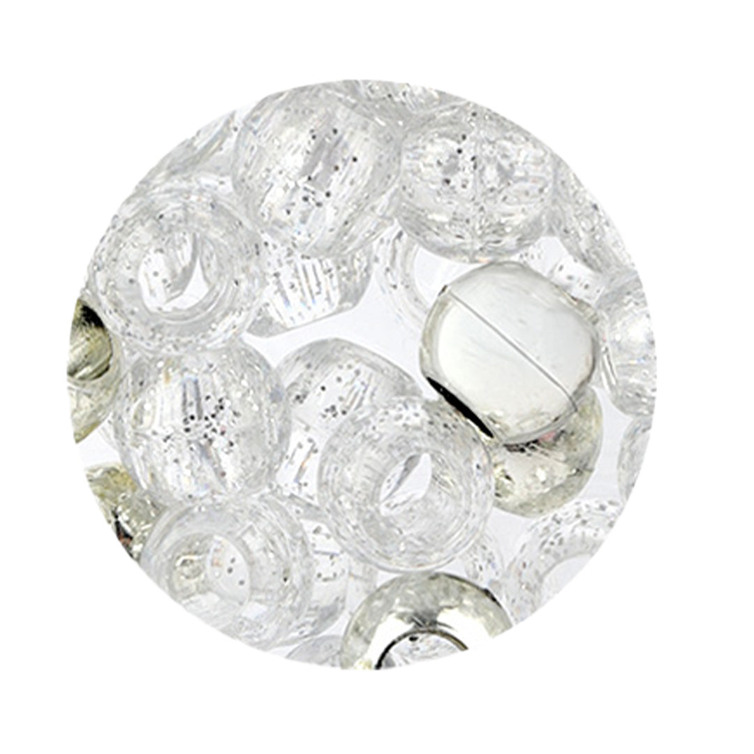 Plastic Hair Beads – Large Pack 120 pcs 14mm, Glossy Styling Beads for Braids, Twists, Crafts, Girls & Women, Classic Braiding Accessories with Braiding Tool