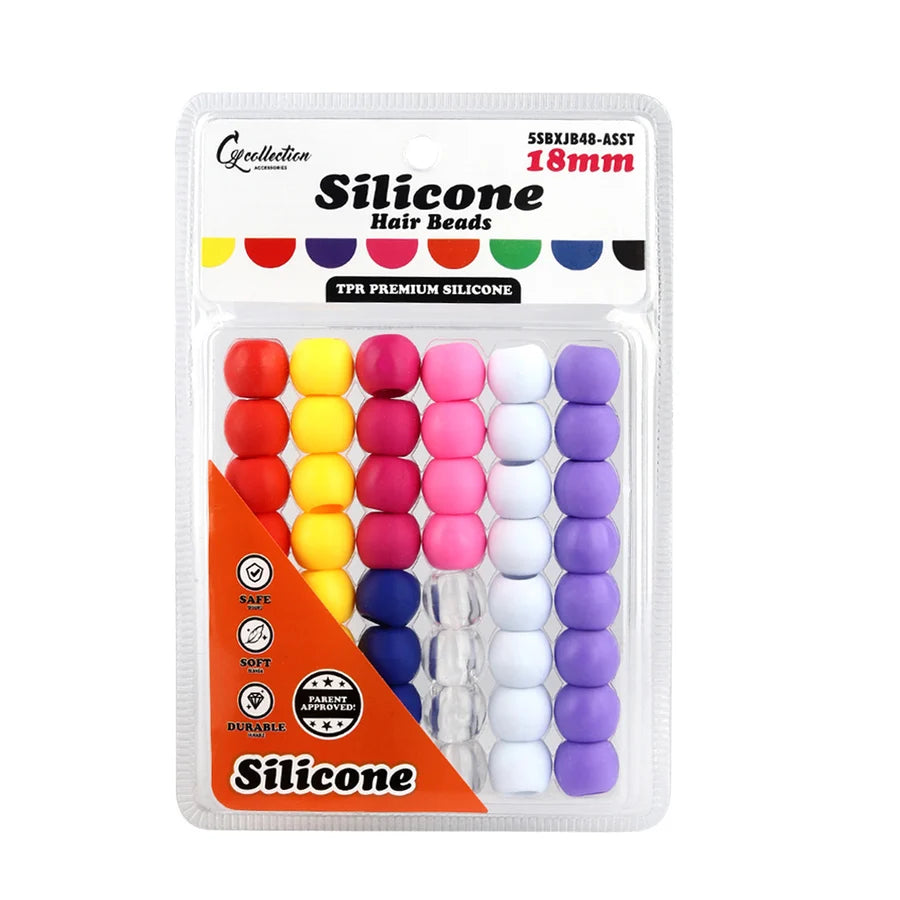 Silicone Hair Beads 4 Pack Variety Bundle (300+ PCS) – Stars, Butterflies, Small & Large Round | Soft, Noiseless & Painless Braiding Accessories for Girls & Women