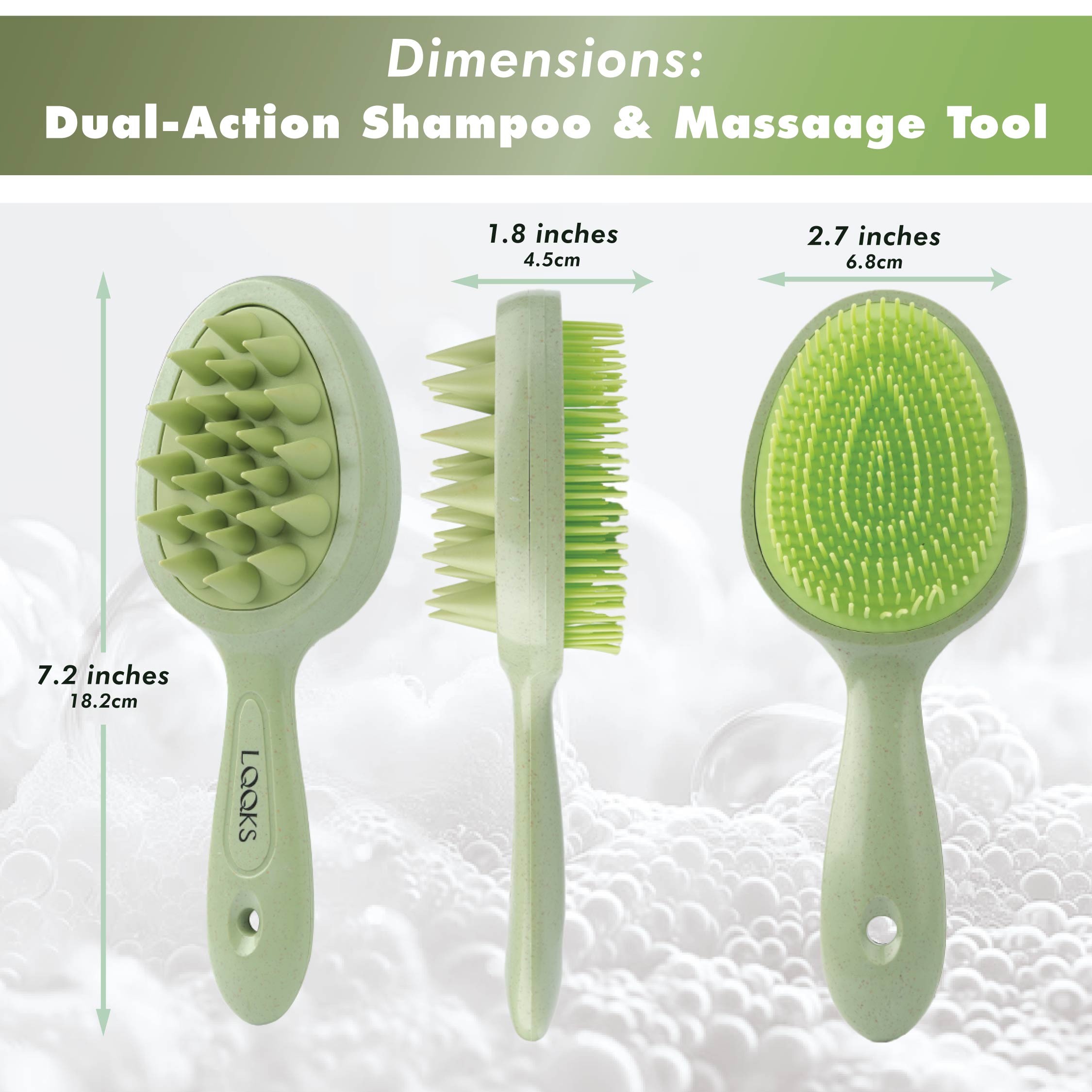 2-in-1 Double Sided Scalp Brush – Deep Clean Shampoo Scrubber & Relaxing Hair Massage Tool