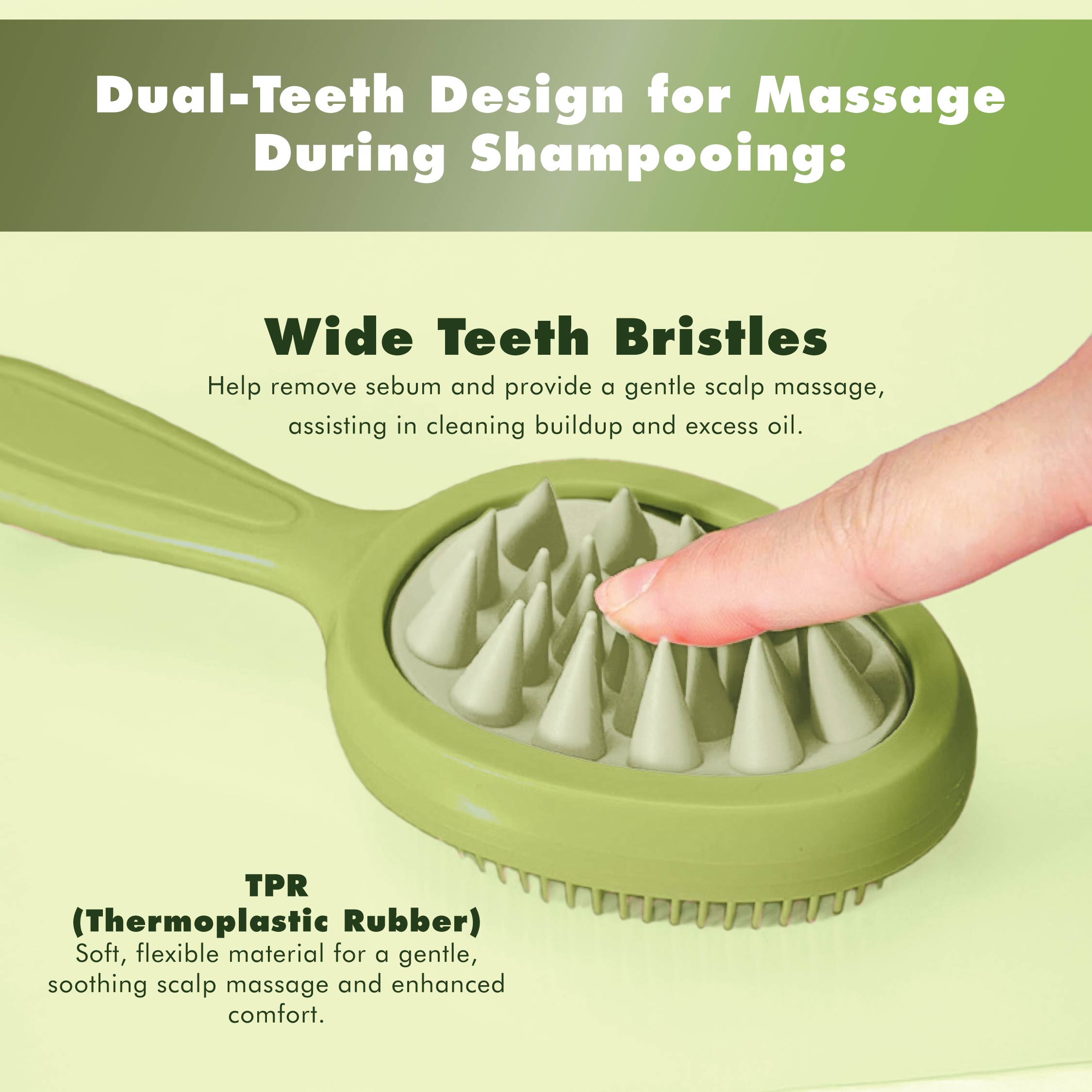 2-in-1 Double Sided Scalp Brush – Deep Clean Shampoo Scrubber & Relaxing Hair Massage Tool