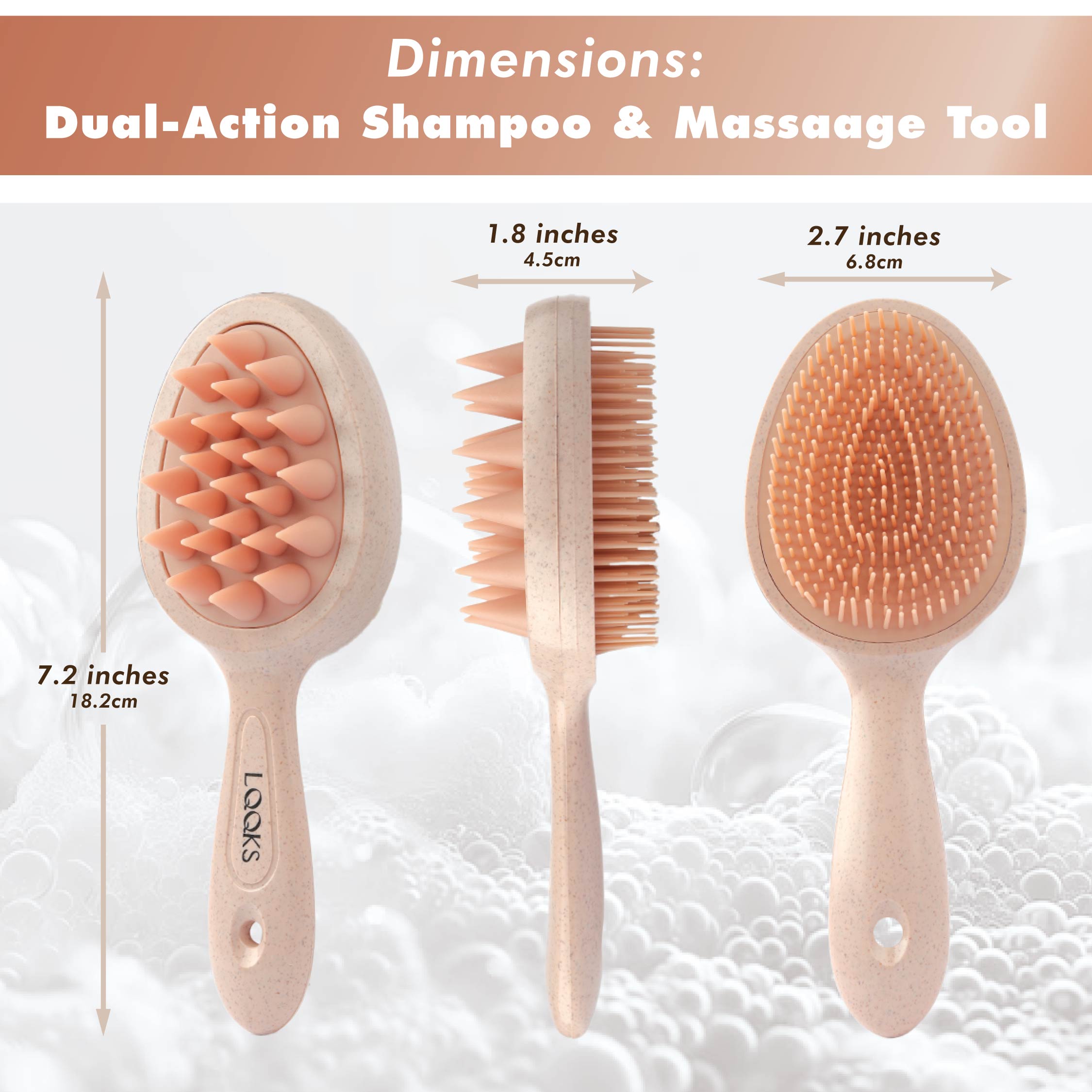 2-in-1 Double Sided Scalp Brush – Deep Clean Shampoo Scrubber & Relaxing Hair Massage Tool