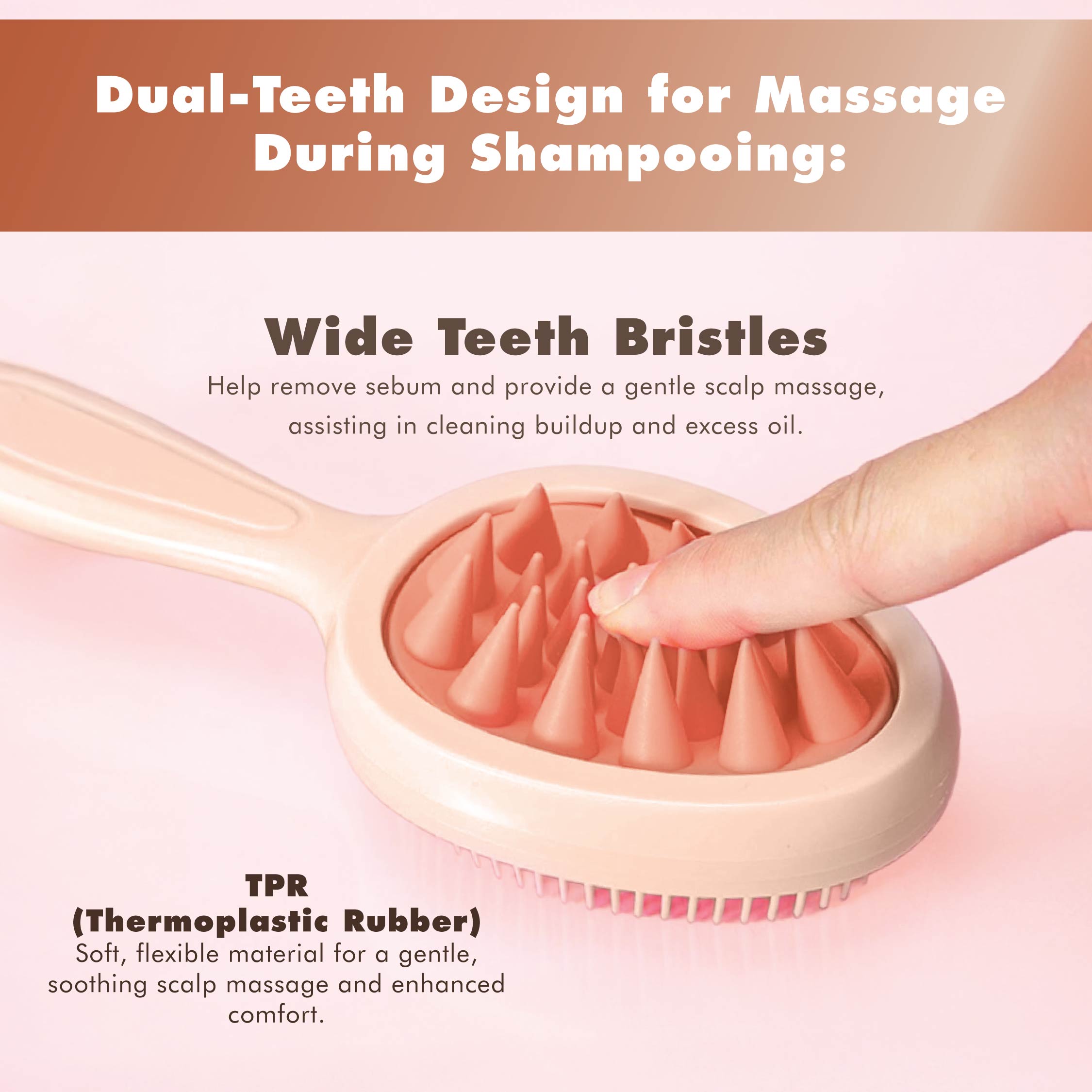 2-in-1 Double Sided Scalp Brush – Deep Clean Shampoo Scrubber & Relaxing Hair Massage Tool
