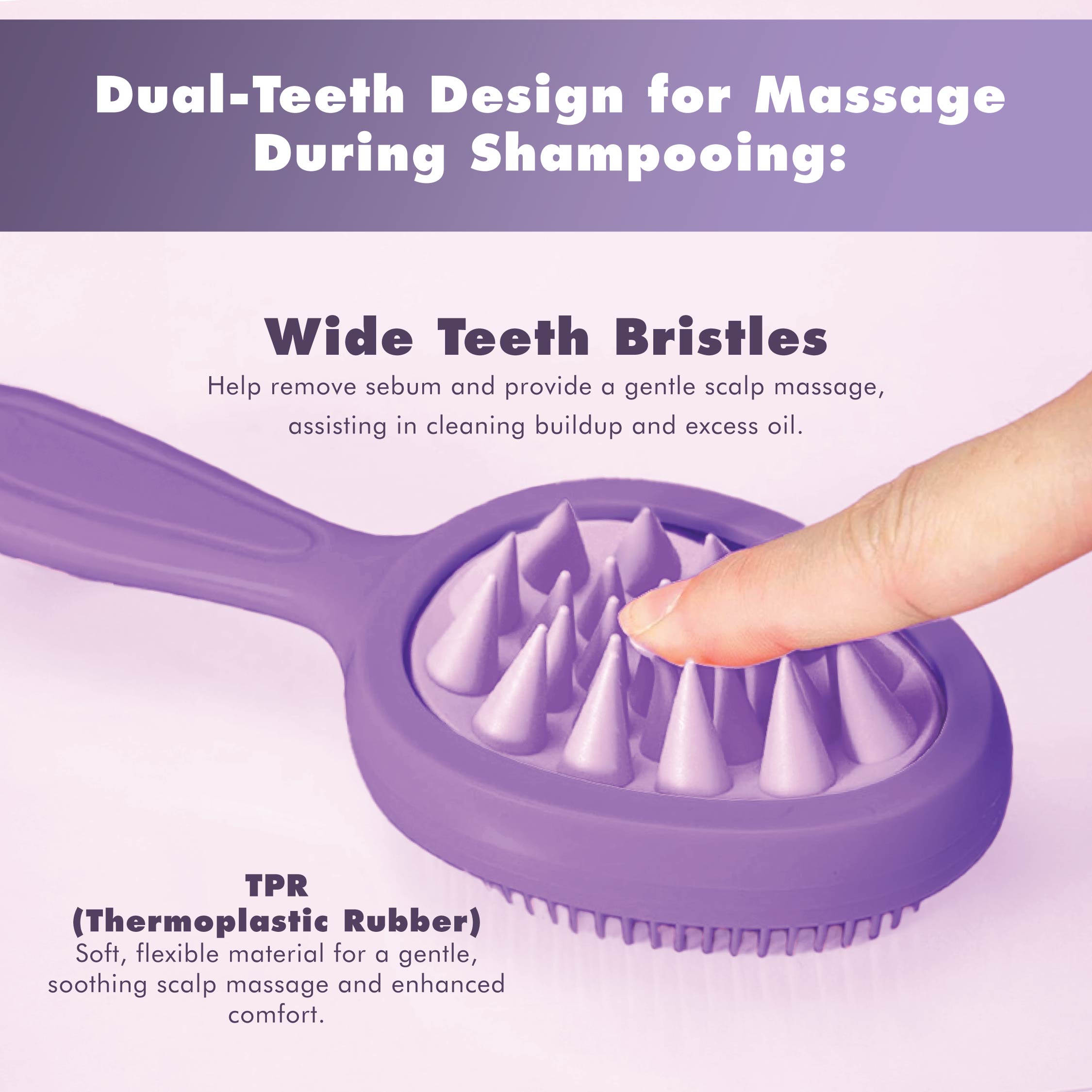 2-in-1 Double Sided Scalp Brush – Deep Clean Shampoo Scrubber & Relaxing Hair Massage Tool