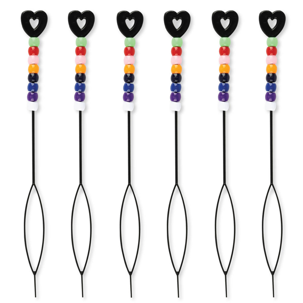 6 PC Hair Beader Tool w/ 48 Beads – Quick Easy Braiding & Beading Appl