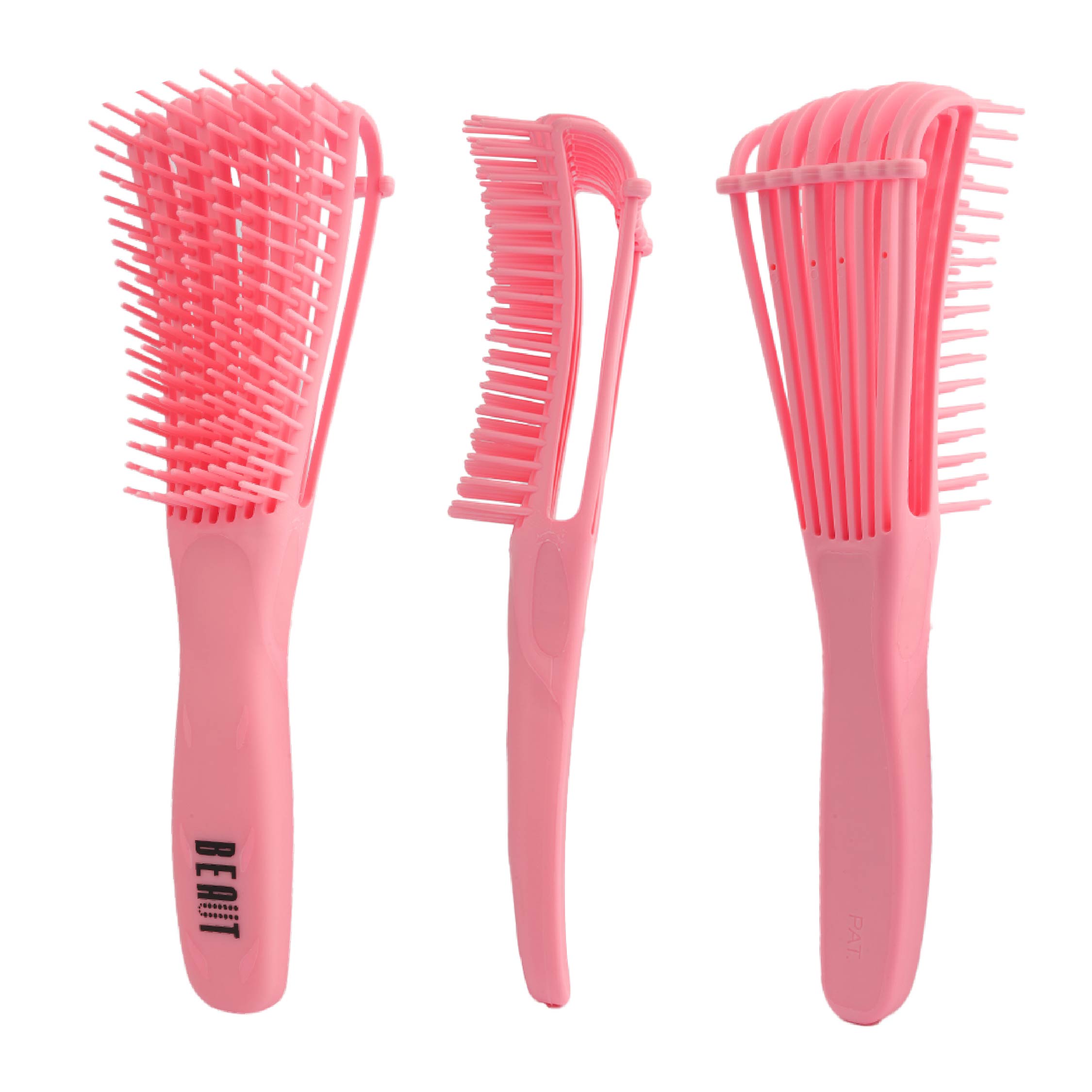 Beaut Deluxe EZ Detangling Brush – Flexible Bristle Brush for Thick Hair, Types 2A–4C, Gentle Wet & Dry Detangling