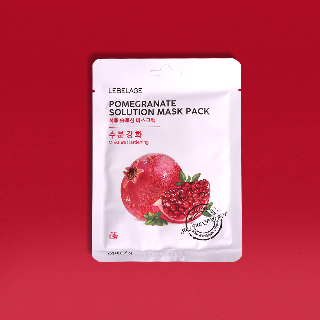 Pomegranate Hydrating Moisturizing Skincare Sheet Mask Ashley Lee Cosmetics