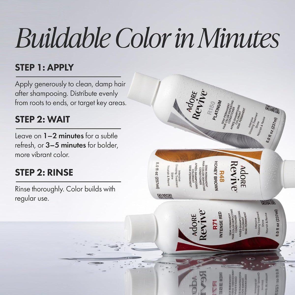 Adore Revive Color-Depositing Conditioner – Deep Conditioning Hair Refresh (8 fl. oz.)