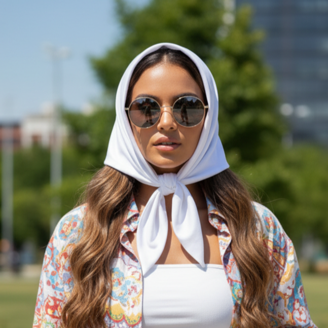 LQQKS Jersey Knit Stretch Head Wrap Scarf 20" x 67" (Magic Scarf) | No-Pin Turban for Natural Hair