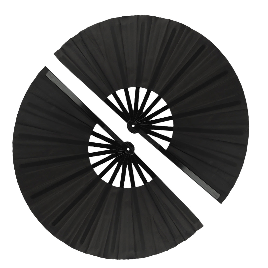 2 Pack Large Folding Clack Fan – Loud Snap Hand Fan for Line Dance, Rave, Festival, Performance, Cosplay, Costume & Cooling