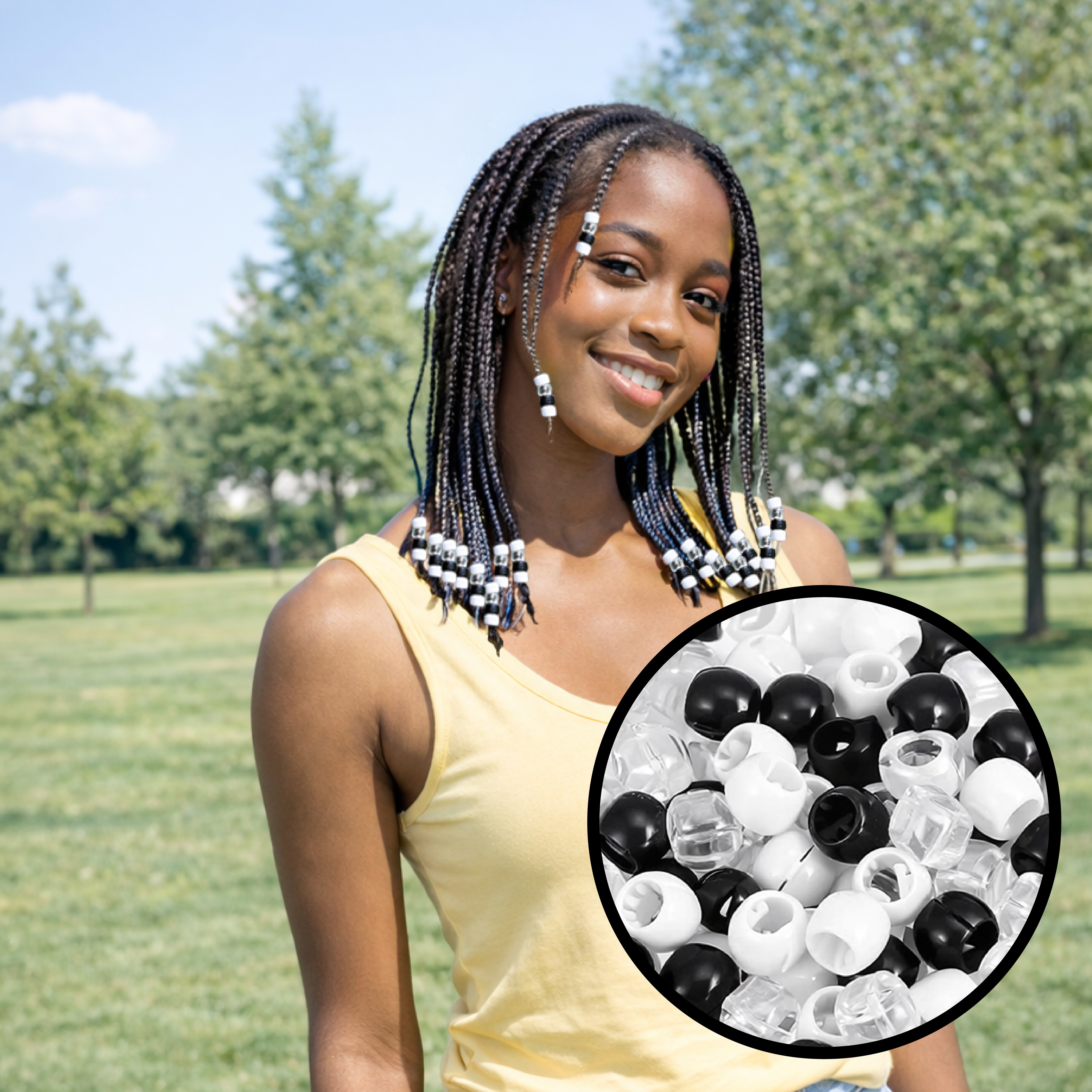 2 Pack Hair Braiding Kit – Mini Hair Clip Beads & Hair Jewelry Set for Braids, Twists & Ponytails | Braid Accessories for Kids & Adults