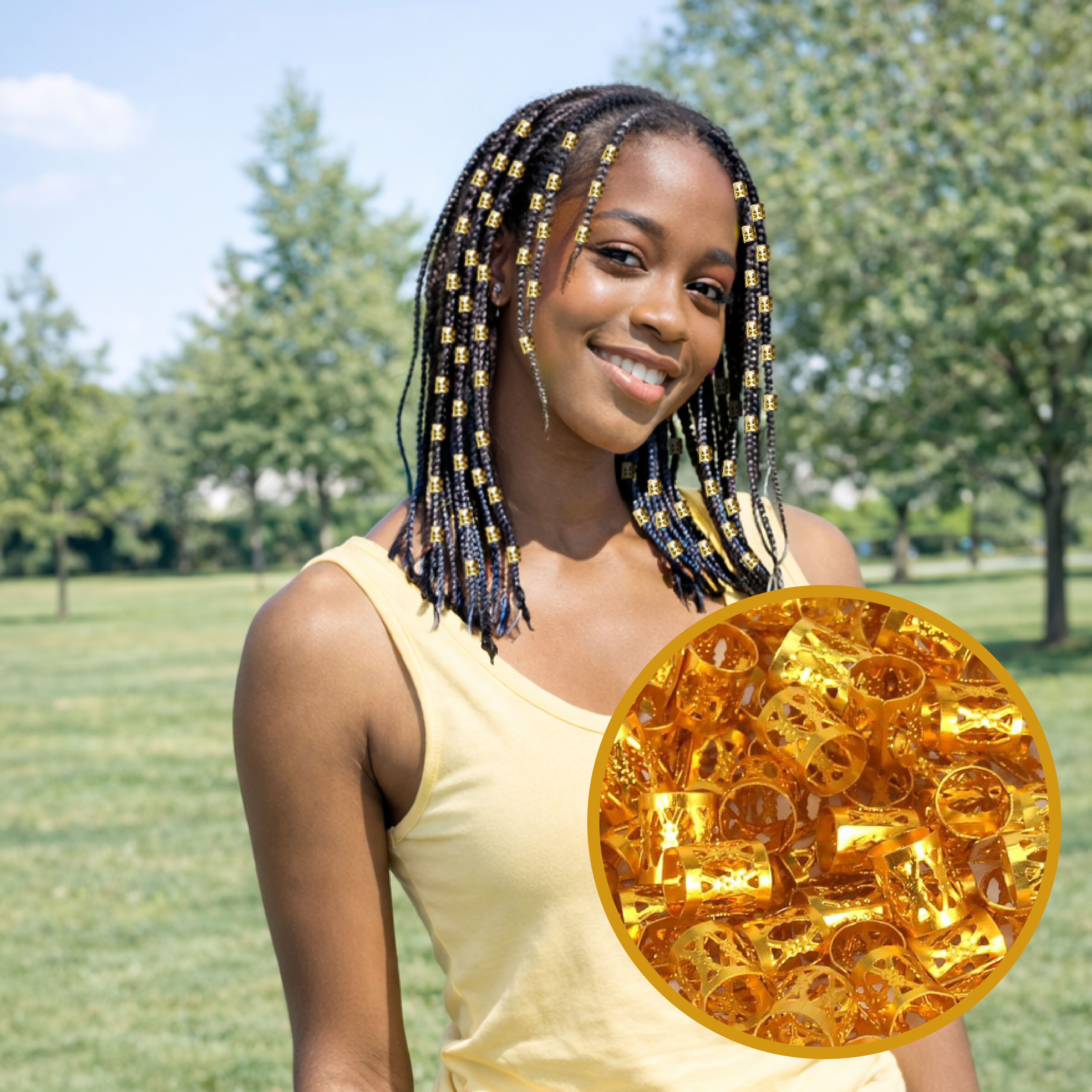 2 Pack Hair Braiding Kit – Mini Hair Clip Beads & Hair Jewelry Set for Braids, Twists & Ponytails | Braid Accessories for Kids & Adults