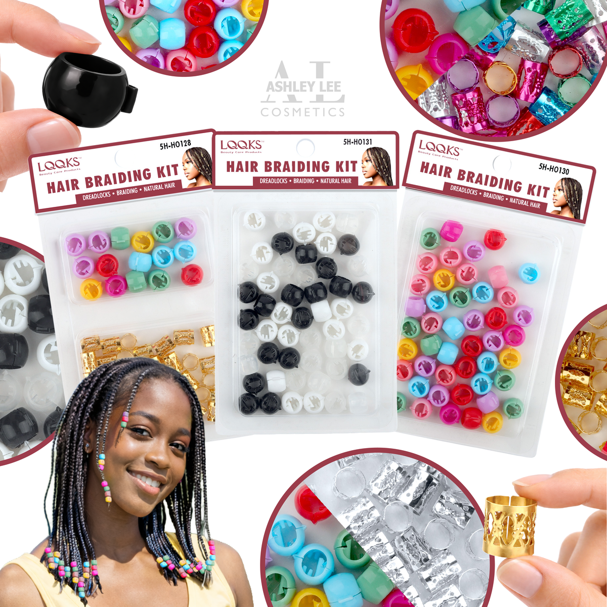 2 Pack Hair Braiding Kit – Mini Hair Clip Beads & Hair Jewelry Set for