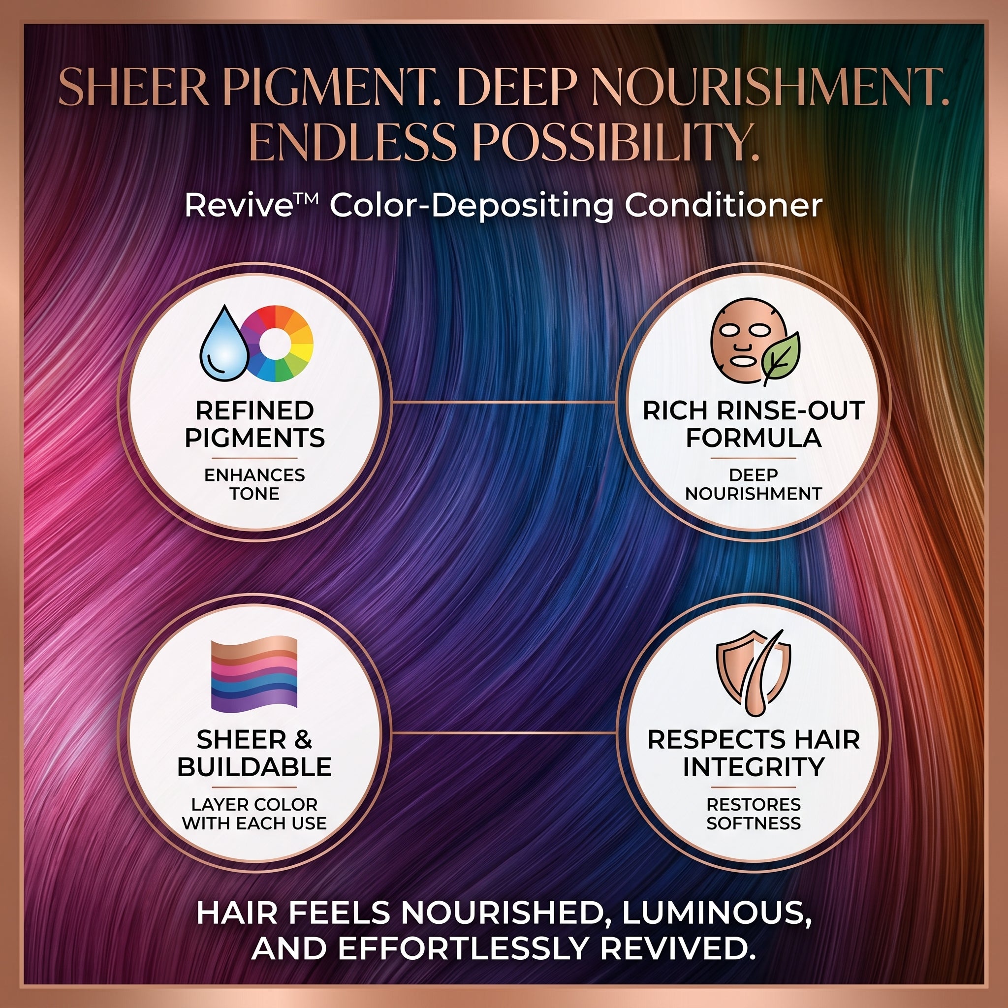 Adore Revive Color-Depositing Conditioner – Deep Conditioning Hair Refresh (8 fl. oz.)