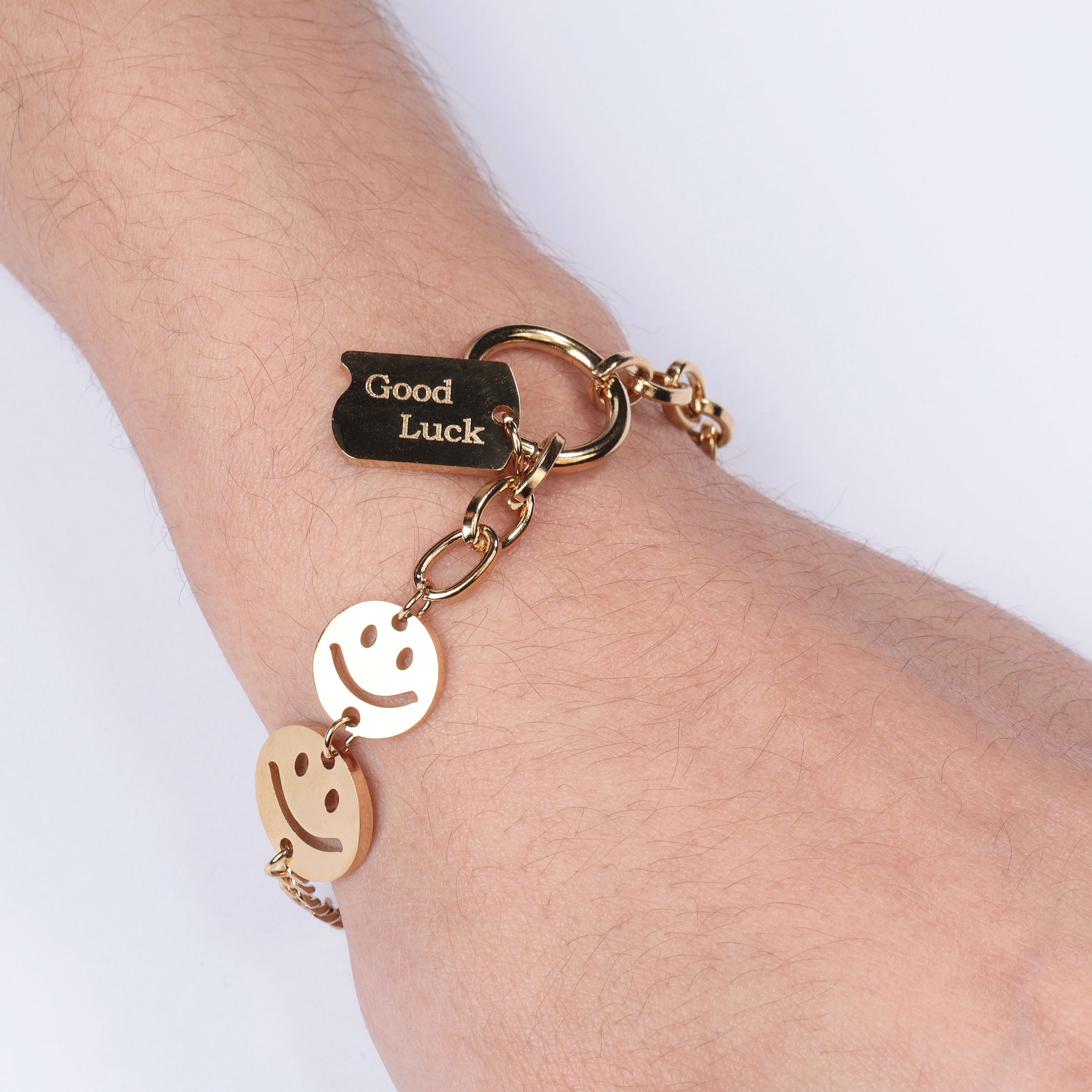 Smile & Luck Charm Chain Bracelet