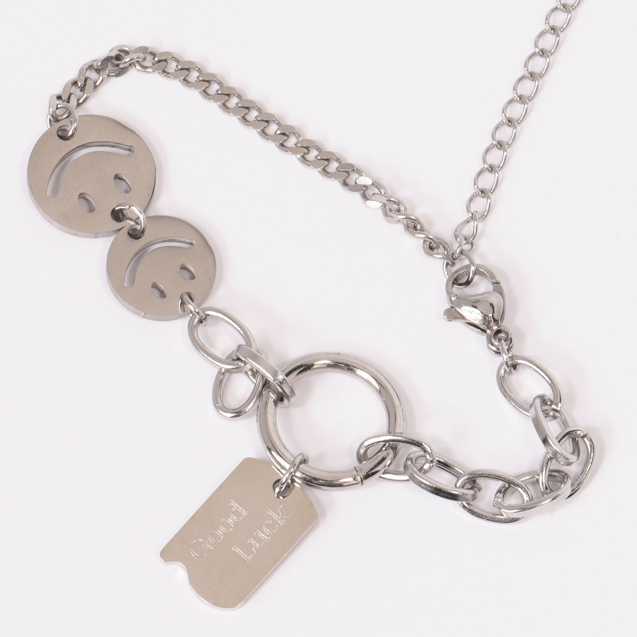 Smile & Luck Charm Chain Bracelet