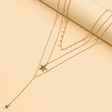 Star & Ball Charm Layered Necklace