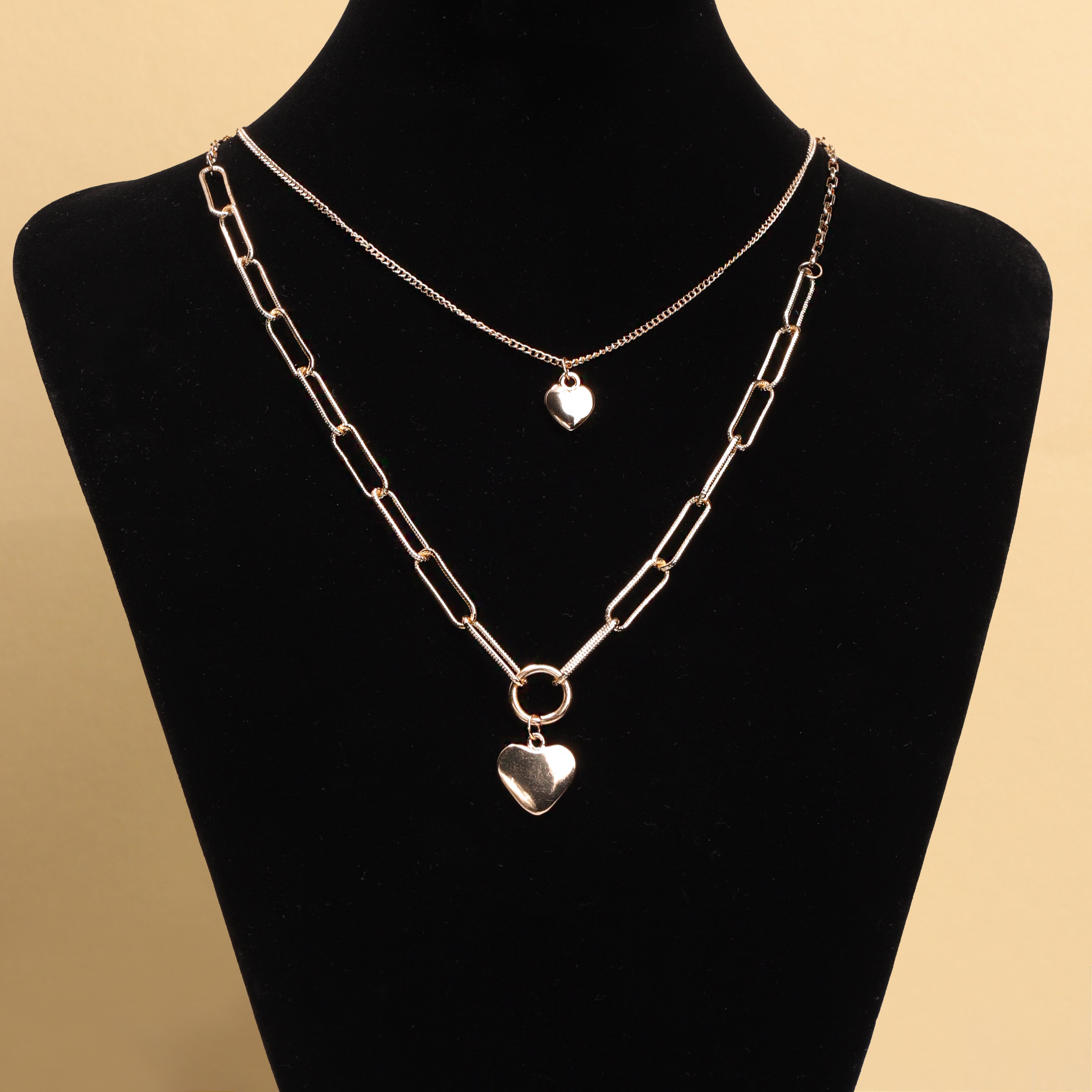 Heart Charm Layered Necklace