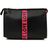 Ashley Lee LOVE - Striped Cosmetic Bag