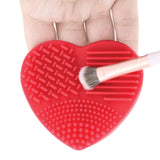 Ashley Lee Silicone Heart Brush Cleaning Tool Red 2