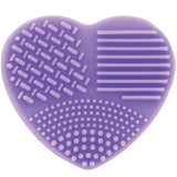 Ashley Lee Silicone Heart Brush Cleaning Tool Purple