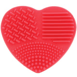 Ashley Lee Silicone Heart Brush Cleaning Tool Red